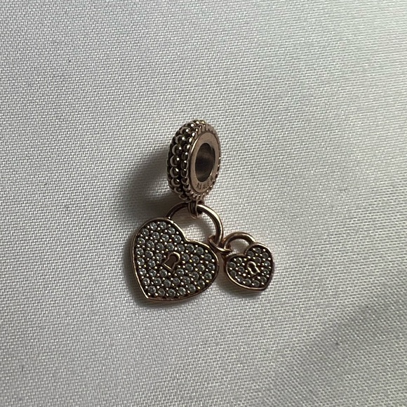 Pandora Authentic Pavé Hearth Padlock Dangle Charm - Picture 3 of 4